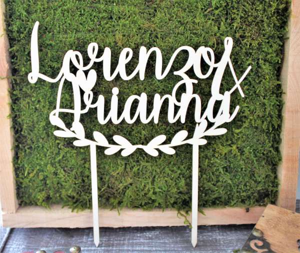 cake topper matrimonio ecofrendly